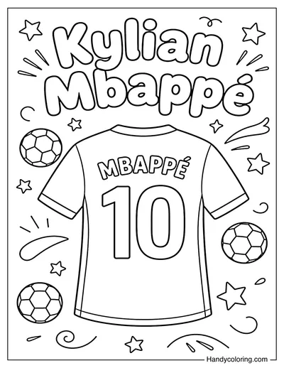Kylian Mbappé Number 10 Jersey