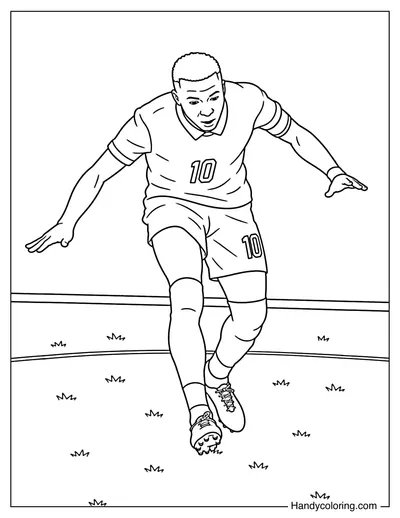 Kylian Mbappé On The Soccer Field at World Cup 2026