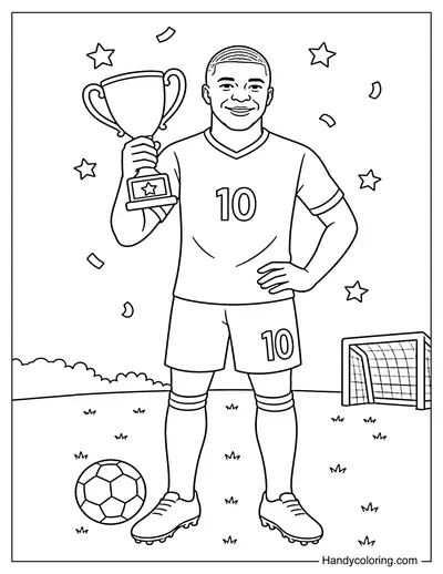 Kylian Mbappé Trophy Moment on the Field
