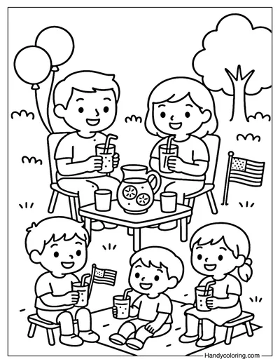 Labor Day Relaxing Coloring Page
