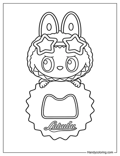 Labubu Bottle Opener with Star Glasses