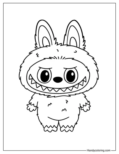 Labubu Coloring Page For Kids