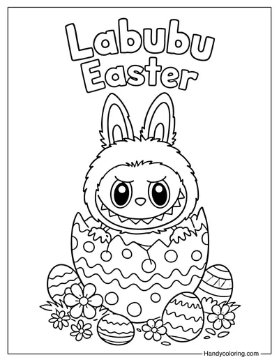 Labubu Inside Easter Egg