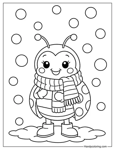 Ladybug Wearing A Wool Scarf
