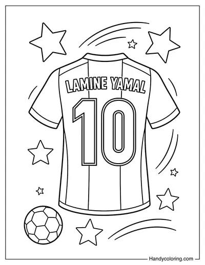 Lamine Yamal Number 10 Jersey