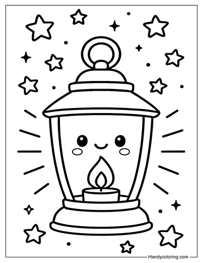 Lantern of Hope Coloring Page