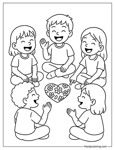 Laughter Circle Coloring Page