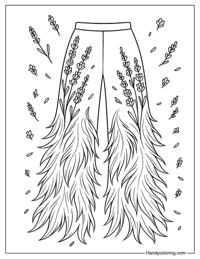 Lavender Breeze Pants Coloring Page