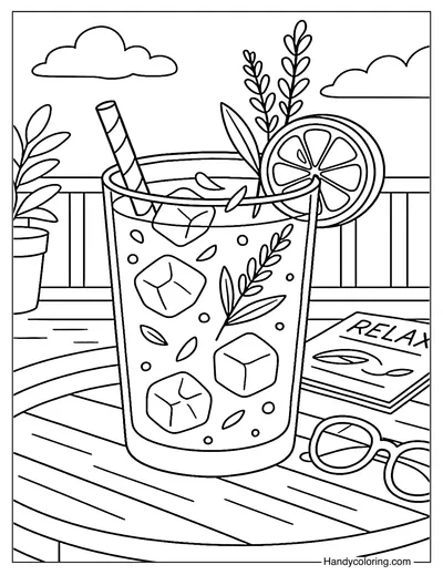 Lavender Lemon Spritz Coloring Page