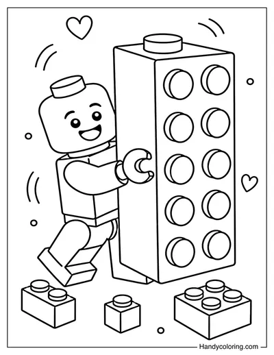 Lego Carrying Giant Brick