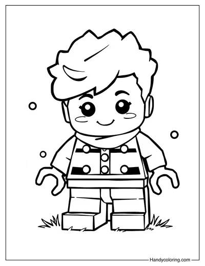 Lego Chibi Coloring Page