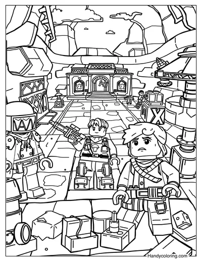 Lego Fortnite Battle Royale Arena Coloring Sheet