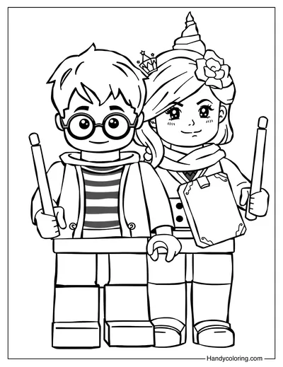 Lego Harry Potter Wizarding World Coloring Page