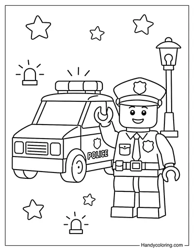 LEGO Police Officer Waving