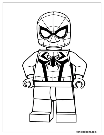 Lego Spiderman Coloring for Kids