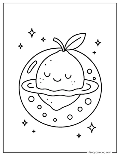 Lemon Bubbles Coloring Page