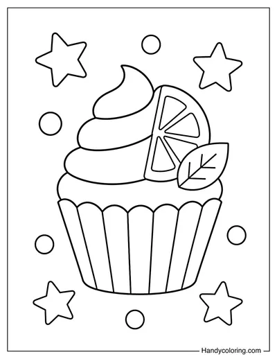 Lemon Cupcake with Slice