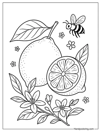Lemon Duo in Bloom Coloring Page