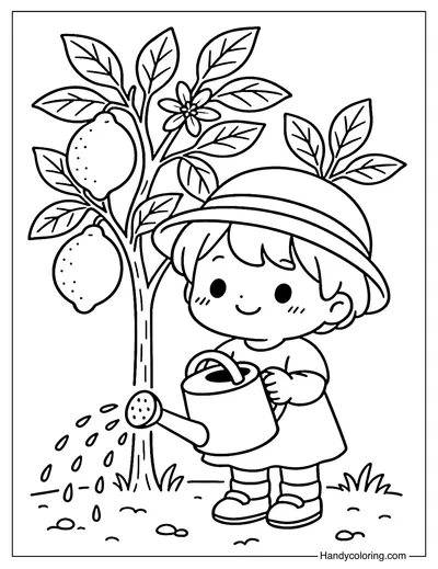 Lemon Garden Coloring Page