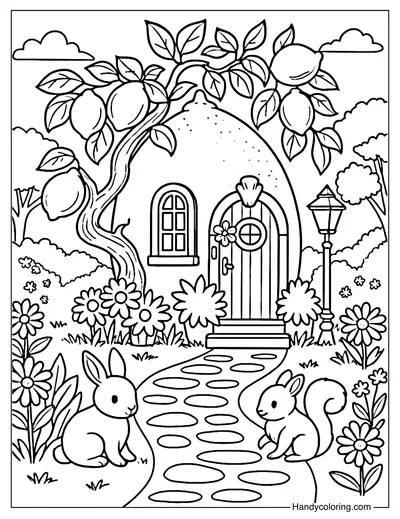 Lemon House Coloring Page