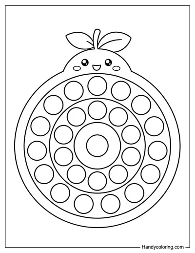 Lemon Slice Pop It Round Pattern