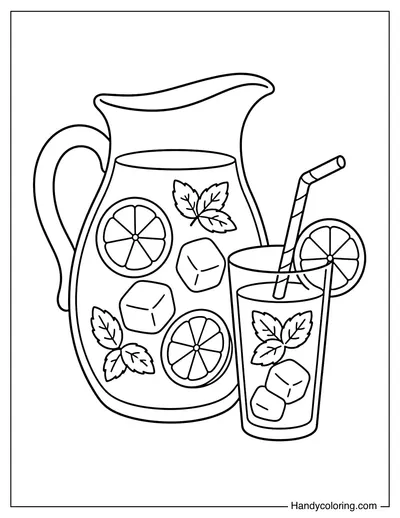 Lemonade Pitcher and Glass