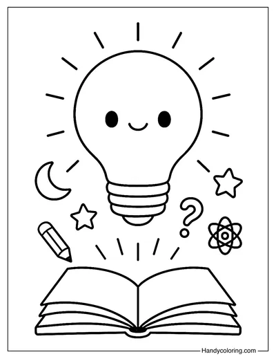 Let Your Light Shine Coloring Page