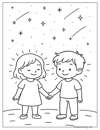 Let's Glow Together Coloring Page