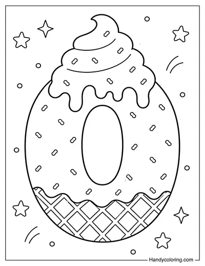 Letter O Ice Cream Bubble Alphabet