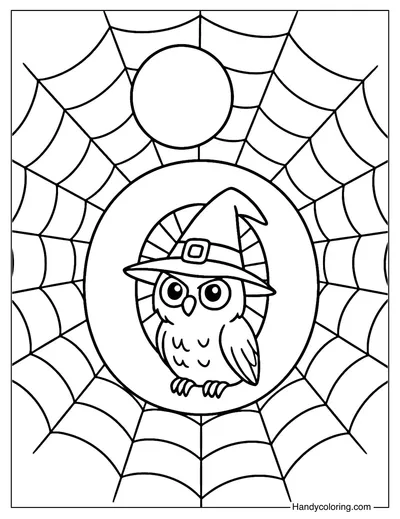 Letter O Owl Coloring Page