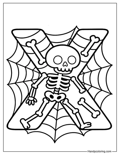 Letter X X-ray Coloring Page
