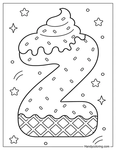 Letter Z Ice Cream Bubble Alphabet