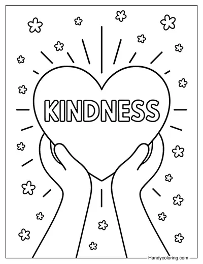 Light of Kindness Coloring Page