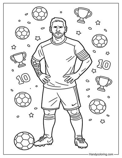 Lionel Messi Color Page
