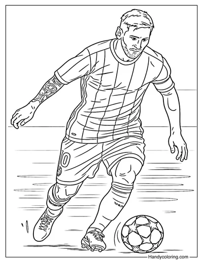 Lionel Messi Coloring Page Soccer