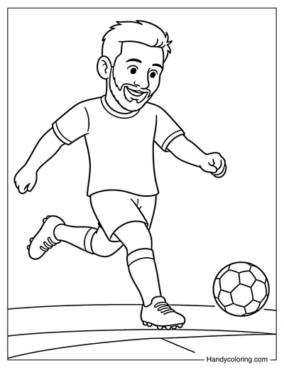 Lionel Messi Kicking Ball
