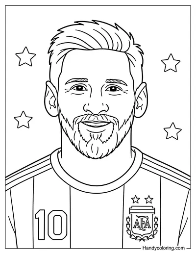 Lionel Messi Simple Portrait Smile
