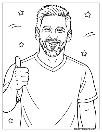 Lionel Messi Thumbs Up Happy Pose