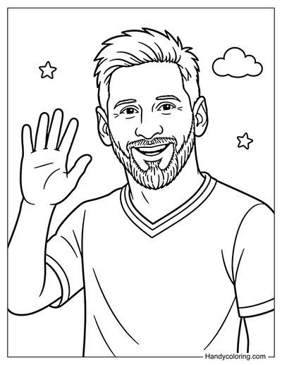 Lionel Messi Waving Hand