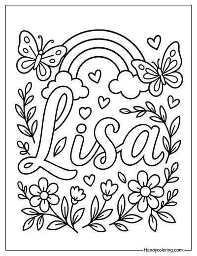 Lisa Name Coloring Page