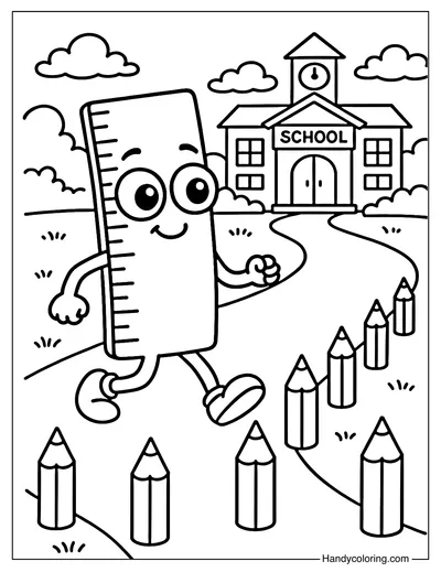 Little Ruler Friend Coloring Page
