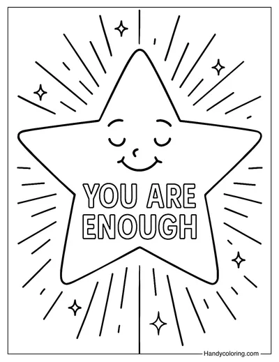 Little Star Enough Coloring Page