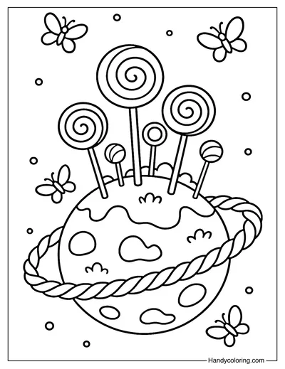 Lollipop Garden Orbit Coloring Page