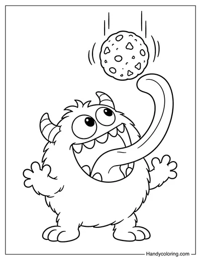 Long-Tongued Monster Catching a Cookie