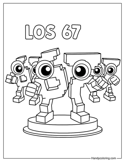 Los 67 Brainrot Coloring Page