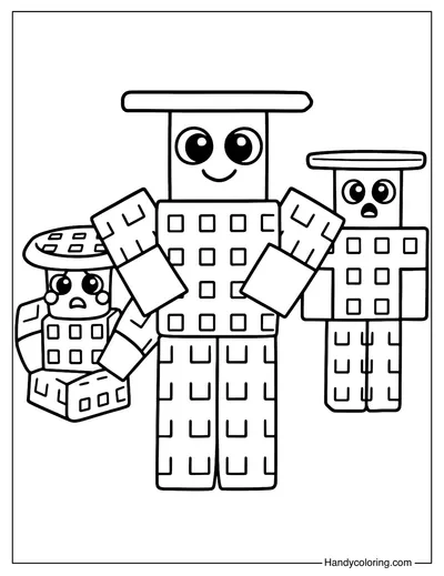 Los Noobinis Coloring Page