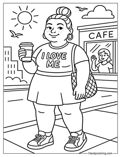 Love Your Body Coloring Page