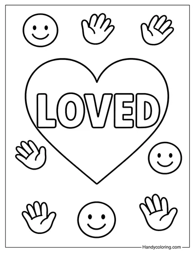 Loved Coloring Page Free