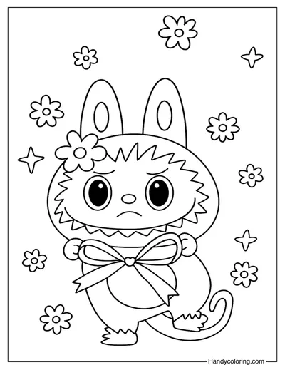 Lovely Labubu Coloring Page