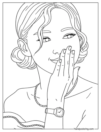 Lovely Rosé Blackpink Coloring Page